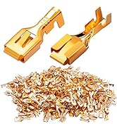 Twidec/200PCS 6.3mm Female Spade Connector Quick Splice Crimp Terminals Non Insulated Wire Connec...
