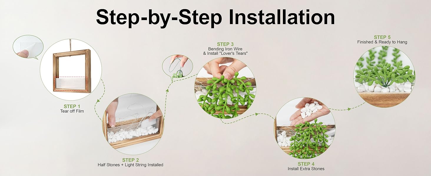 2 Pack Hanging Artificial Succulents Plants String of Tears