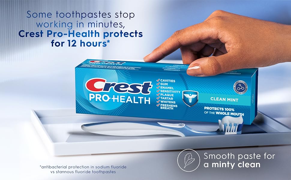 Some toothpastes stop working in minutes, Crest Pro-Health protects for 12 hours