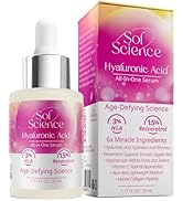 All In One Hyaluronic Acid Face Serum – Ultra Hydrating Anti Aging Serum with Vitamin C, Marine C...