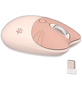 Lomiluskr Cute Cat Wireless Mouse, Lightweight Soundless Mouse, 2.4G Wireless Mice, Candy Colors,...