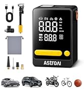 AstroAI L10 Mini Tire Inflator Portable Air Compressor,150PSI Air Pump for Car Tires with Tire Pr...