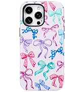 BITOBE Case for iPhone 16 Pro Max [Compatible with MagSafe] Pastel Bows Design Bold Protective Ph...