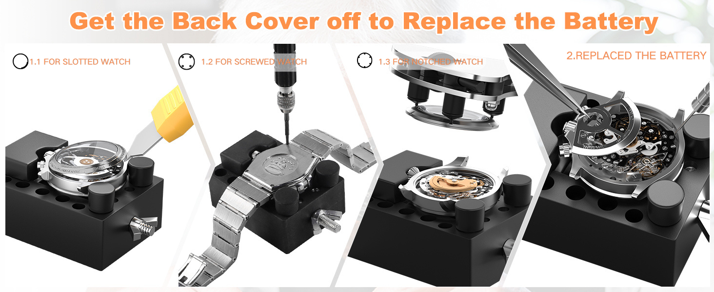 watch kit link remover watch battery replacement tool watch sizing kit watch back remover tool