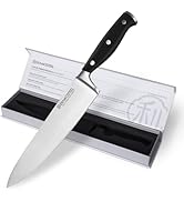 diamosteel Chef's Knife, Premium 8-Inch Kitchen Knife 5CR15MOV High Carbon Stainless Steel with E...