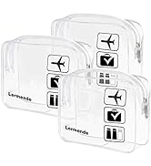 Lermende 3pcs TSA Approved Toiletry Bag For Women, Travel Toiletry Bag for Men, Airport Carry On ...