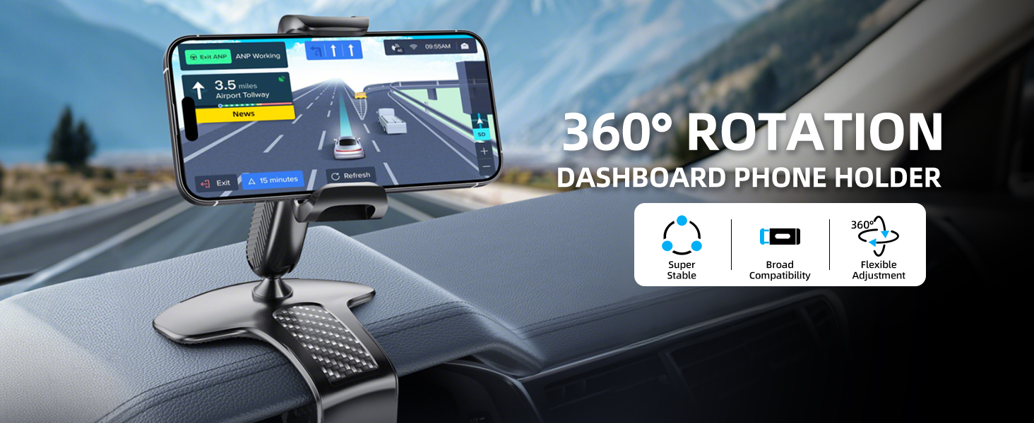 universal 360 dashboard phone holder