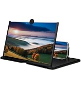KUVPIUS 16" Mobile Phone Screen Magnifier, 3D HD Screen Amplifier Projector for Movies, Anti-Blue...