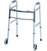 Lumex ColorSelect Walker, Lightweight &amp; Folding 2-Wheel Walker for Adults &amp; Seniors