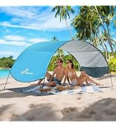 Sportneer Beach Tent Sun Shelter: UPF 50+ UV Protection Beach Canopy Tent Sun Shade for 2-3 Perso...