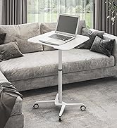 Techni Mobili Sit Mobile Computer Stand with Height Adjustable and Tiltable Tabletop Laptop Cart,...