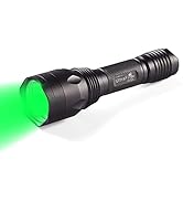 ULTRAFIRE Green Hunting Flashlight, 650 Lumens, Single Mode, 520-535 nm Wavelength 256 Yards,Tact...