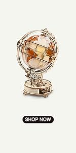 ROKR 3D Wooden Puzzles Rubber Band Gun Model Craft Kit Unique Gift Mechanical Model Brain Teaser (Re...