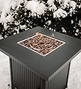 GasOne Propane Fire Pit – 28-inch Large Tabletop Fire Pit for Outdoor Use – 52,500 BTU Gas Fire P...