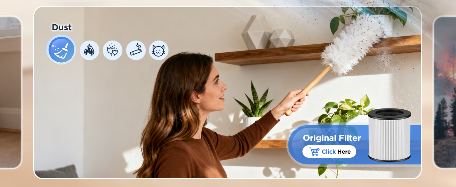 air purifier air purifiers for home large room dorm pets hepa mini air cleaners bedroom office