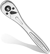 DURATECH 1/4 Ratchet Handle, 90-Tooth Socket Wrench, Reversible Ratchet Wrench, Quick-release