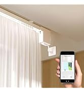 Smart Curtain Track System with Mini Wifi Motor, Automatic Ceiling Curtain Opener, Motorized Curt...