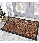 Bulijojo Sturdy Front Entrance Doormats,Durable Heavy Duty Welcome Mat,Thick Absorbent Natural Ru...