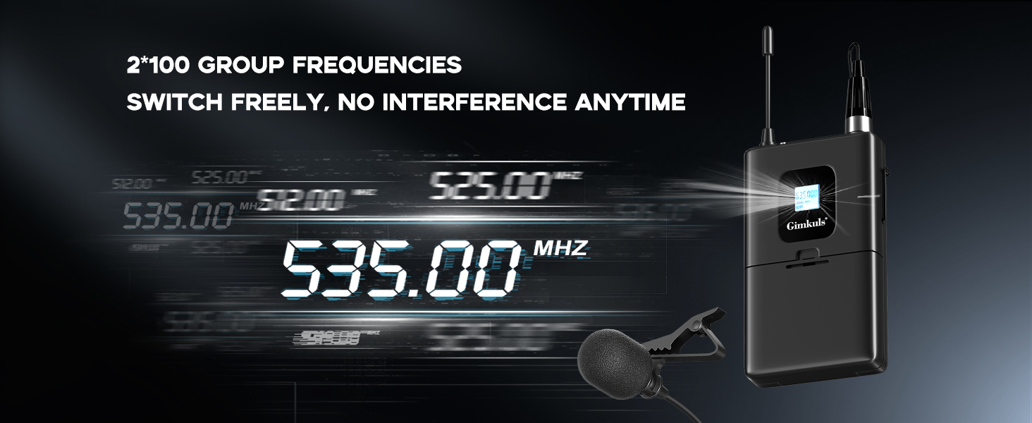 Plug and Play Wireless Mic System, Multi-Functional UHF Microphone for Public Speaking