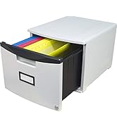 Storex 61267A01C File Cabinet, 1-Pack, Gray/Black