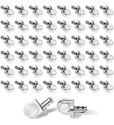 50 Pcs 1/5 Inch 5mm Metal Shelf Pegs with Silicone Suction Cups - Metal Shelf Pegs with Silicone ...