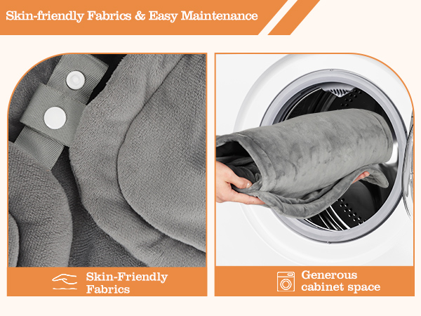 shoulder and neck heating blanket is made of skin-friendly fabric and is easy to clean and maintain
