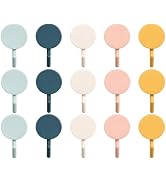 Juroicessry 15Pcs Self Adhesive Wall Hook, Decorative Cute Towel and Key Holder Hooks for Bathroo...