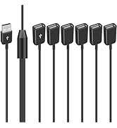 Duttek USB A Male to 6 Female USB Splitter 1.65FT/50cm, USB Y Splitter Support Charging and Data ...