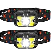 LED Headlamp Rechargeable 2 Pack - Super Bright Headlight Flashlight with Motion Sensor,Mens Birt...