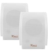 5 CORE Outdoor Speakers Stereo in Wall Speaker Pair 100W Peak Passive Mount Wired Waterproof Pati...