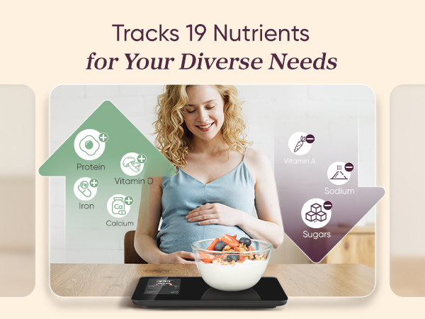 tracks 19 nutrients for your diverse needs