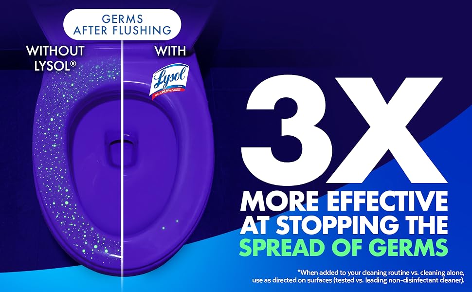 3x more effective germs after flushing