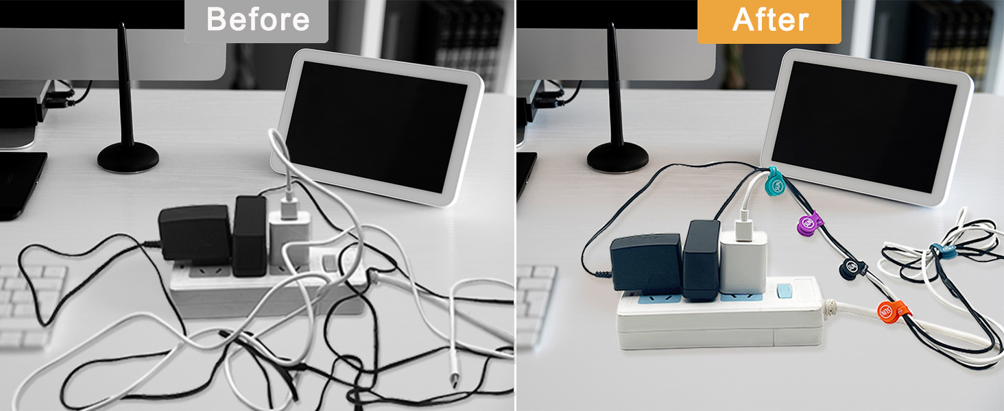 Magnetic Cord Organizers Cable Clips