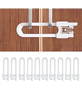 10 Pack Baby Sliding Cabinet Locks - Vmaisi Adjustable U Shaped Child Safety Locks,Childproof Lat...