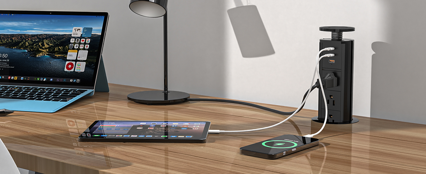 pop up outlet for desk