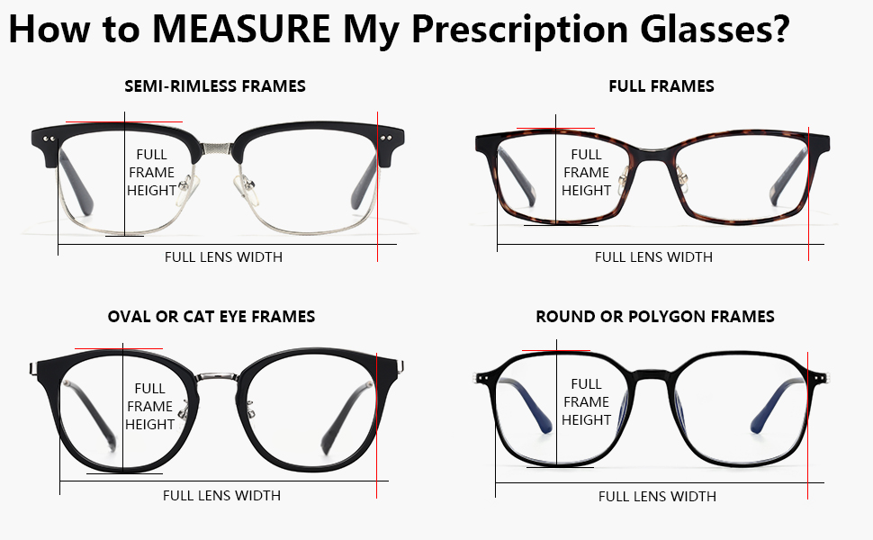 How to Measure My Prescription Glasses to Get a Perfect Fit CAXMAN Clip On Sunglasses