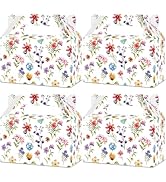 CHUNNIN 12PCS Spring Wildflower Party Favor Boxes Floral Flower Treat Boxes Wildflower Paper Good...