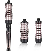 VAGARY 3 in 1 Thermal Brush Set, Heated Round Brush for Blowout Look, Dual Voltage Curling Iron B...