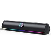 KASOHQEE Computer Speakers for Desktop PC,Computer Sound bar,2600mAh PC Soundbar,Bass Boost,HiFi ...