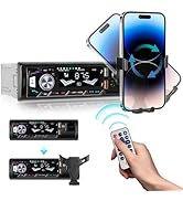 Bluetooth 5.0 Single DIN Car Stereo with USB Port, FM Radio, MP3 Player, Multi Color Backlight, P...