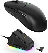 ATTACK SHARK x Ajazz AJ159 Gaming Mouse with Magnetic RGB Charging Dock,2.4G Wireless Gaming Mous...