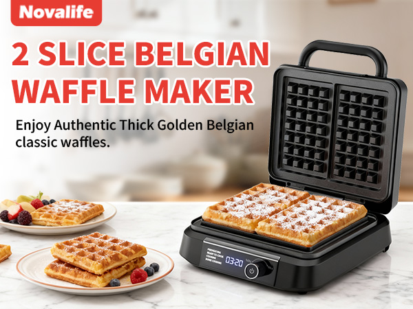 2 SLICE BELGIAN WAFFLE MAKER