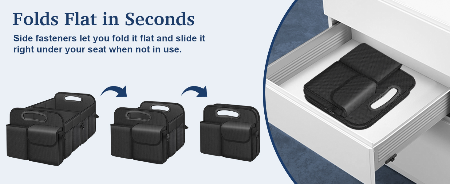 Collapsible trunk organizer
