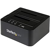 StarTech.com Standalone Hard Drive Duplicator, External Dual Bay HDD/SSD Cloner/Copier, USB 3.1 (...