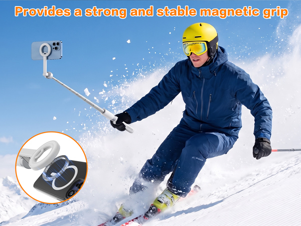 Heavy-duty aluminum phone stand, 360° rotatable, rechargeable Bluetooth remote