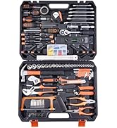 228 Piece Tool Box Kit - Home Repair Tool Set, Basic Household Hand tool kit, Truck Tool Kit Sock...