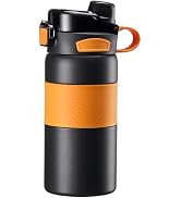 Ratrabas 20 oz Insulated Water Bottle with 2-in-1 Lid, Travel/Sports Bottle, Slim Water Bottle fo...