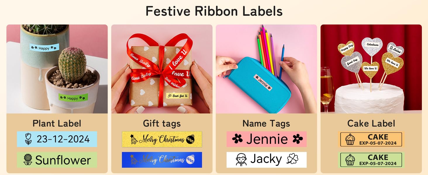 Bluetooth Label Maker Machine with Tape, Continuous Waterproof Label