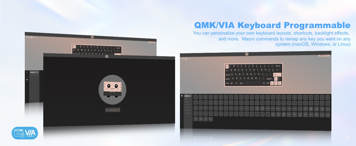 Wireless Mechanical Keyboard, 60% Percent Creamy Keyboard