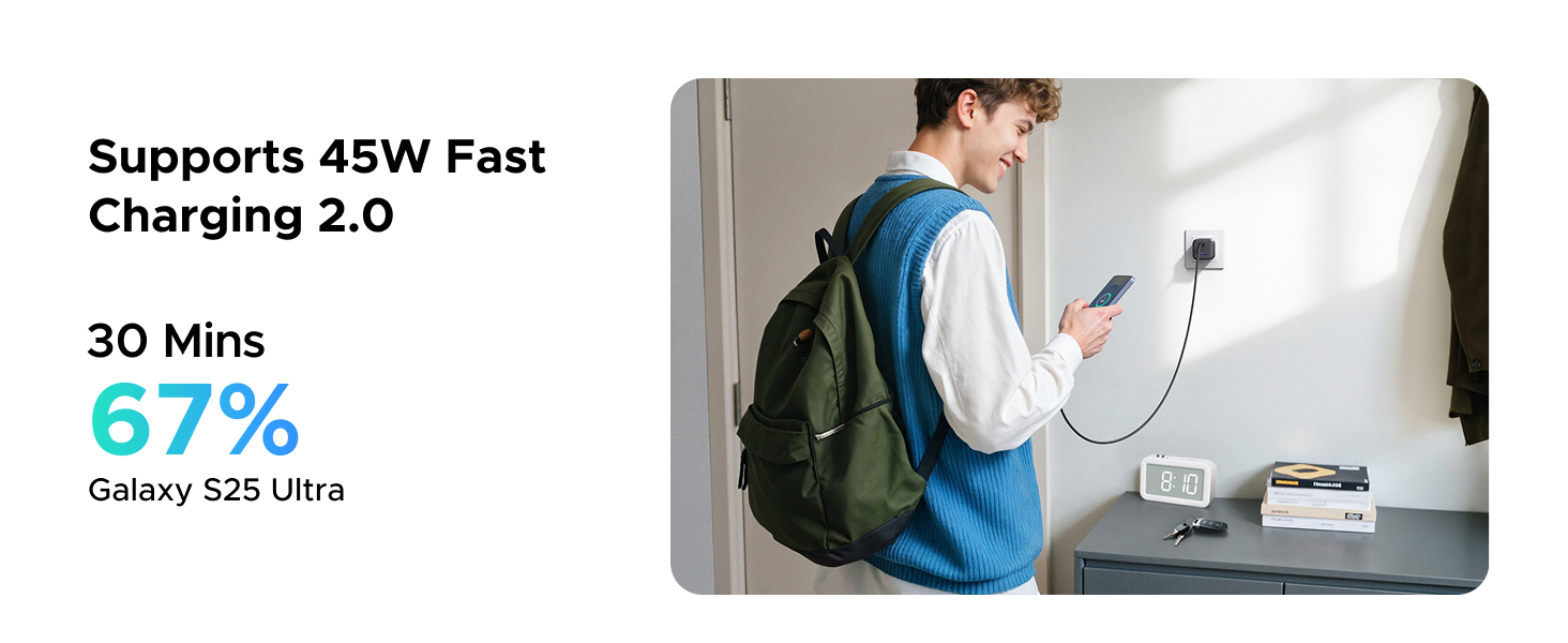 ugreen 45w usb c fast wall charger gan charger 3 in 1